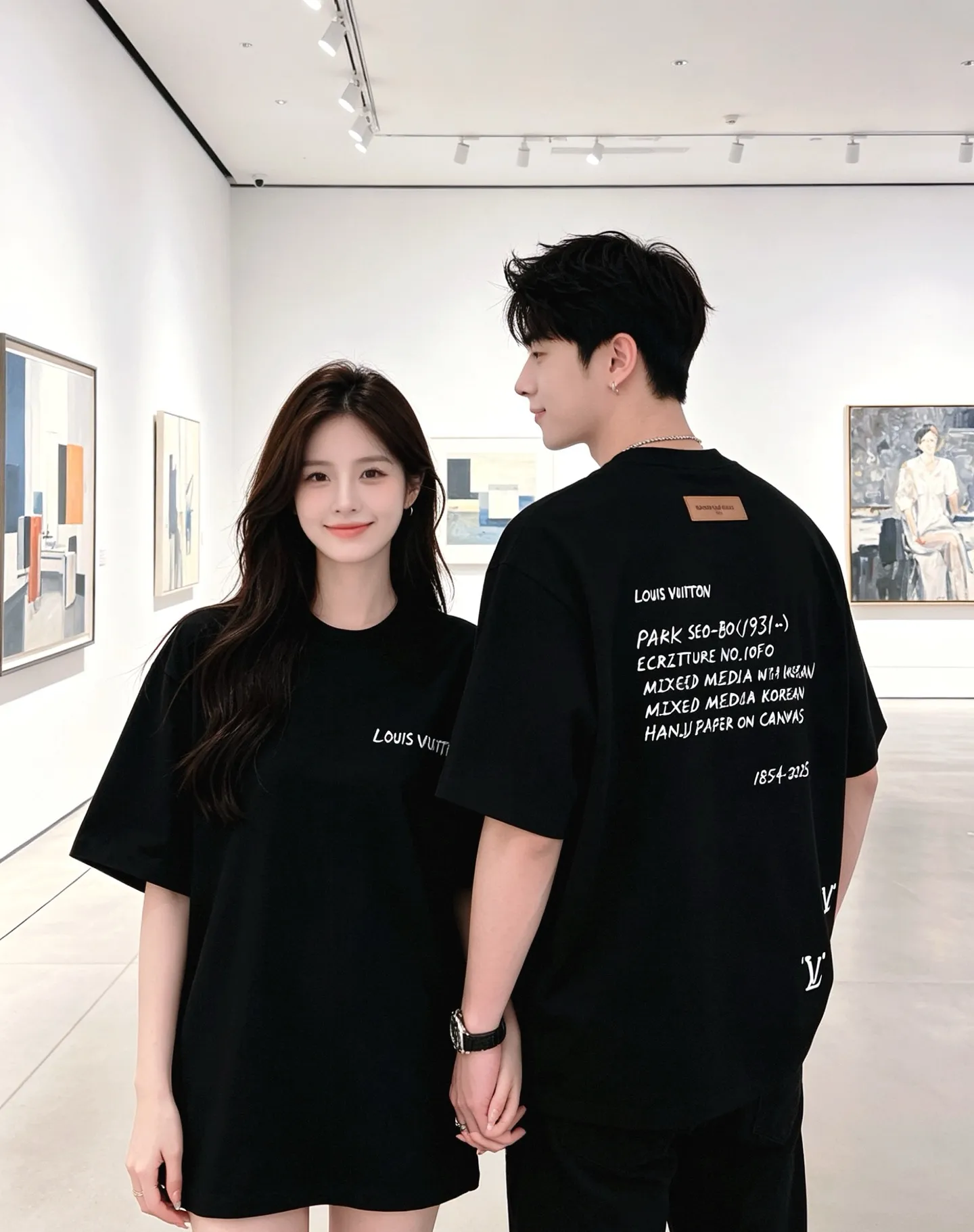 Louis Vuitton/Louis Vuitton short sleeves with slogan printed letters on the chest